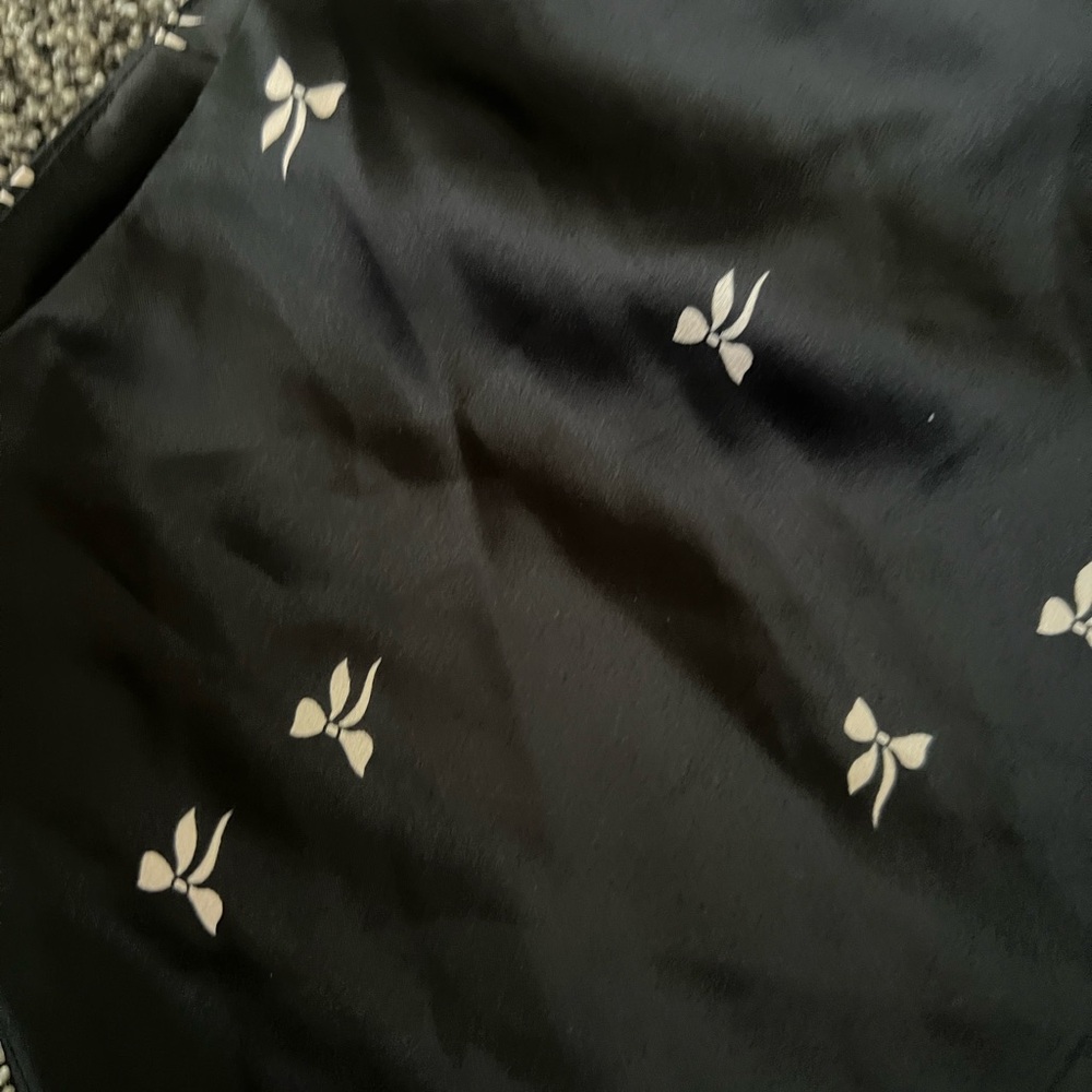 Black Satin Bow Print Slip Dress – XXL – New With Tags - Picture 3 of 5